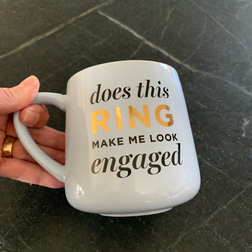 INDIGO | Light Blue Mug | “Does This Ring Make Me Look Engaged”